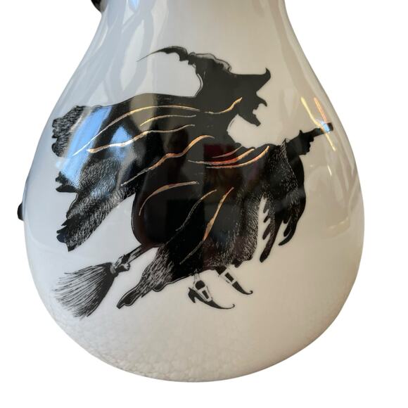 Potters Studio Witch’s Brew Halloween Pitcher 12in Flying Witch on Broom Spooky - Picture 9 of 15